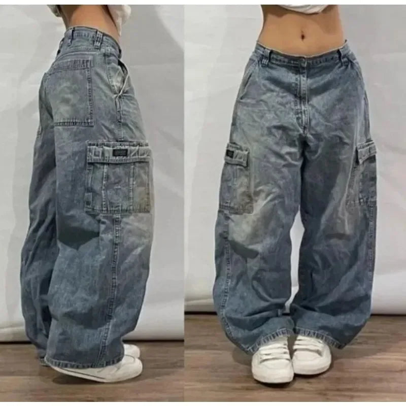 Y2K Oversized Print Baggy Jeans